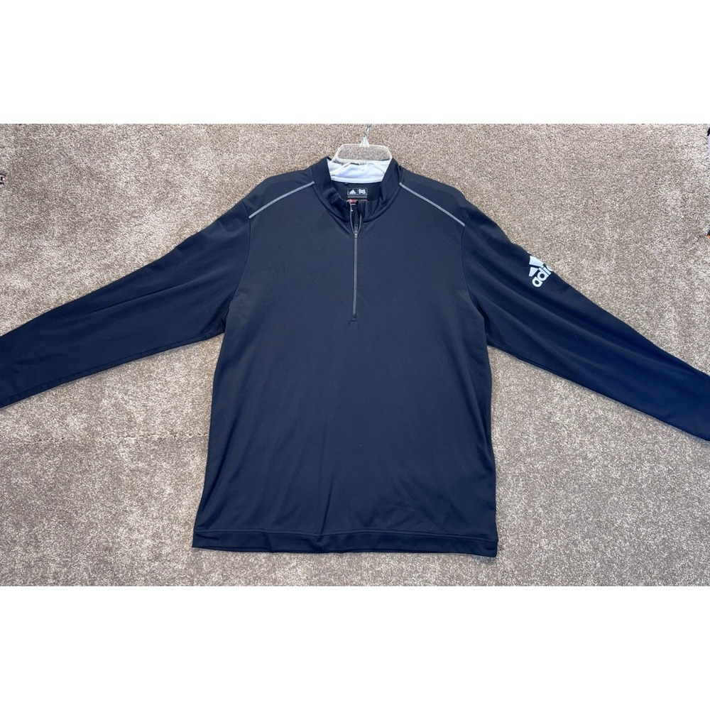 Adidas Climawarm 1/4 Zip Pullover Sweater‎ Mens XL Black Polyester